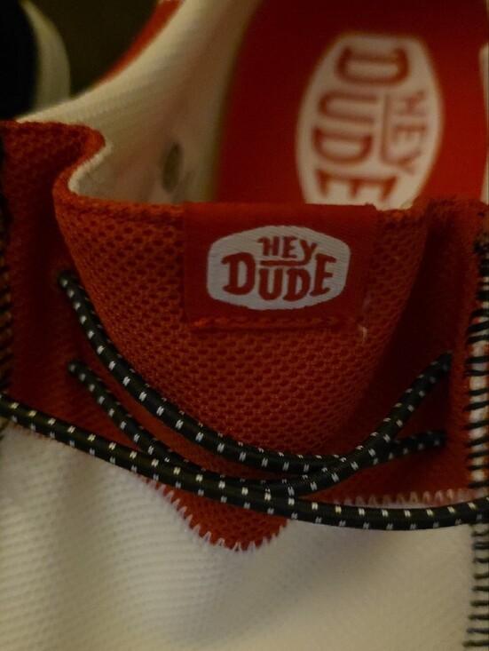 Hey Dude Wally White Red Black Ohio State Buckeyes Slip-On Shoes NWT Size 12 main image 9